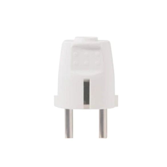 Ficha schuko tierra lateral 16A blanca