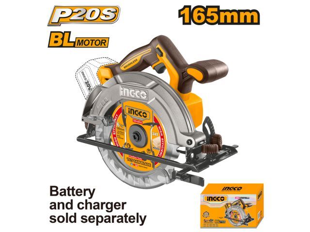 SIERRA CIRCULAR A BATERIA 20V BATERIA P20S 165MM BRUSHLESS