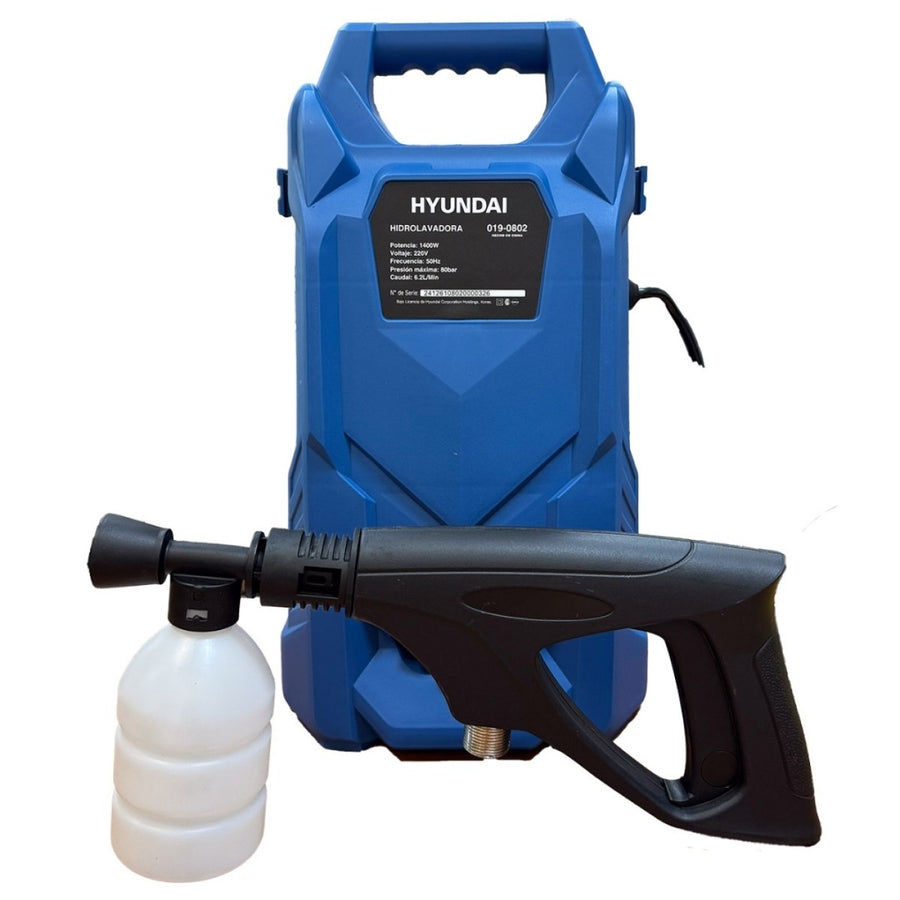Hidrolavadora Hyundai 202H 1400w/80 bar 6.2L/M