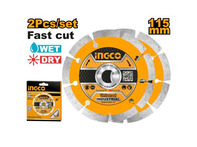 SET DISCOS SEGMENTADOS X 2 4 1/2 INGCO DMD0111523