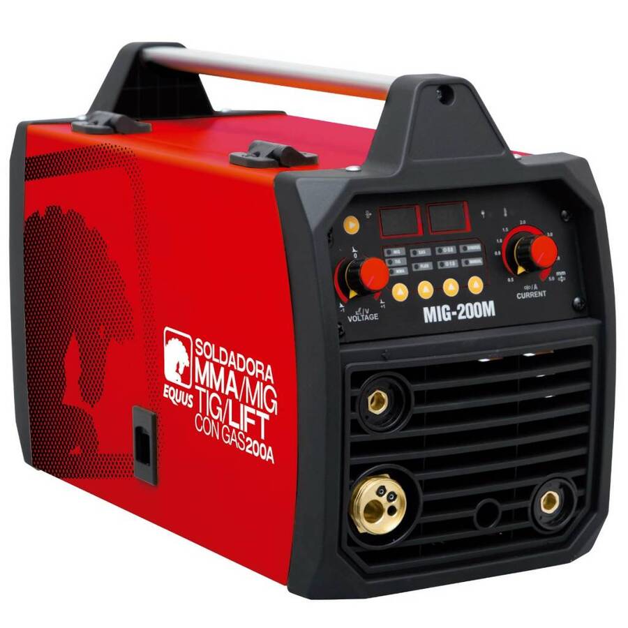 Soldadora EQUUS inverter IGBT 4 en 1 Flux/Gas MIG/MMA/ TIG