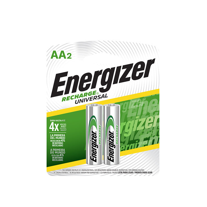 Pilas Alcalinas AA Recargables Blíster x2 Energizer