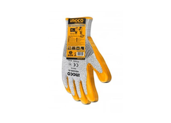GUANTES AMARILLO RESISTENTE A CORTES HGCG08-XL INGCO