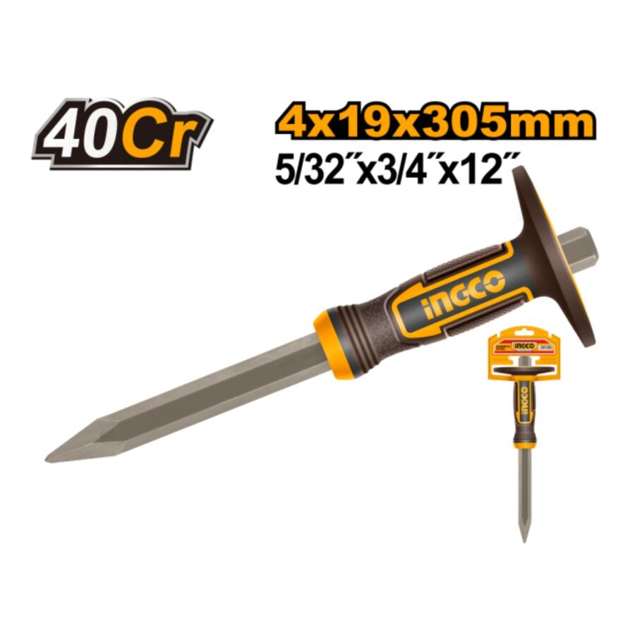 CINCEL PARA HORMIGON 4MM X 19MM X 305MM 40CR INGCO