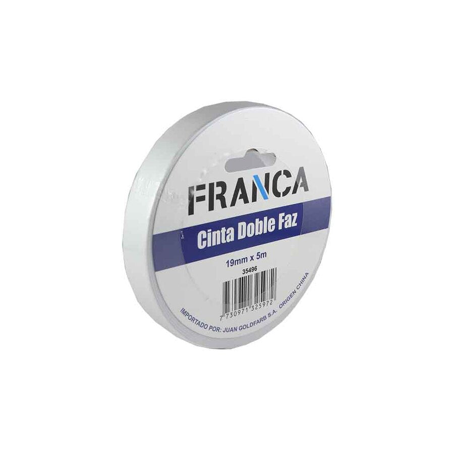 Cinta Doble Faz 19mm x 5m Franca