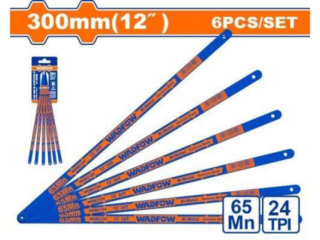 SET X 6 HOJAS DE SIERRA 12" 24 DIENTES WADFOW