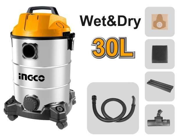 ASPIRADORA 30LTS 1300W INGCO