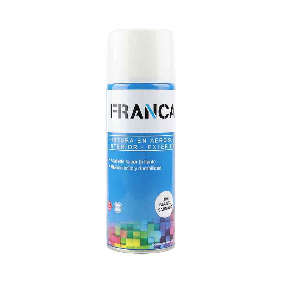 Esmalte Aerosol Blanco Satinado 400ml Ref.40S Franca