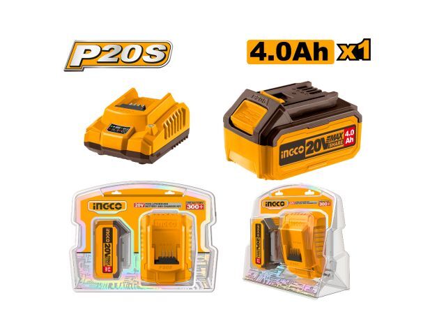 SET X1 BATERIA 20V 4AMP + 1 CARGADOR INGCO