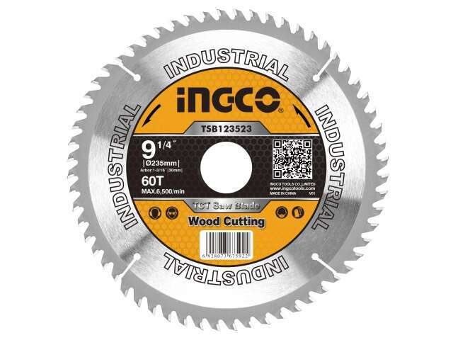 DISCO MADERA 9 1/4 60 DIENTES P/SIERRA CIRCULAR INGCO