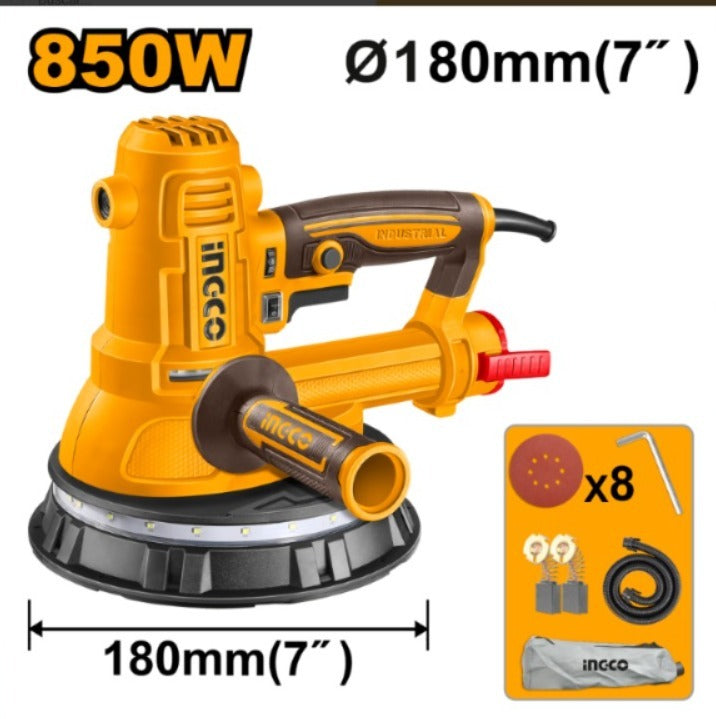 LIJADORA DE YESO 850W 180MM 7" C/ACCESORIOS INGCO DWS10508