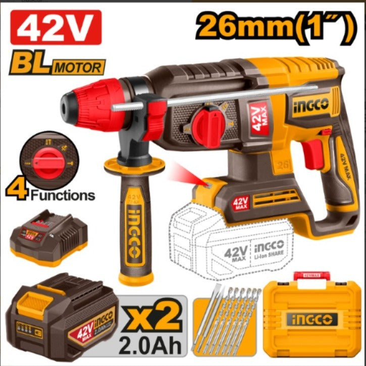 ROTOMARTILLO A BATERIA 42V SDSPLUS CON BAT Y CAR CRHLI422682