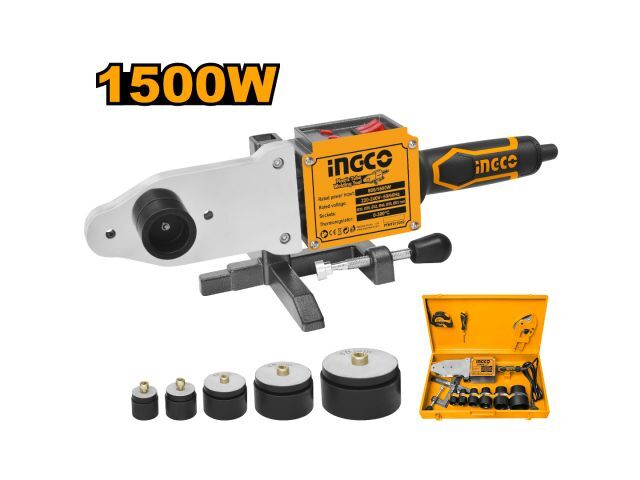 TERMOFUSORA IND INGCO 800W-1500W 6 BOQUILLAS C/VALIJA METAL