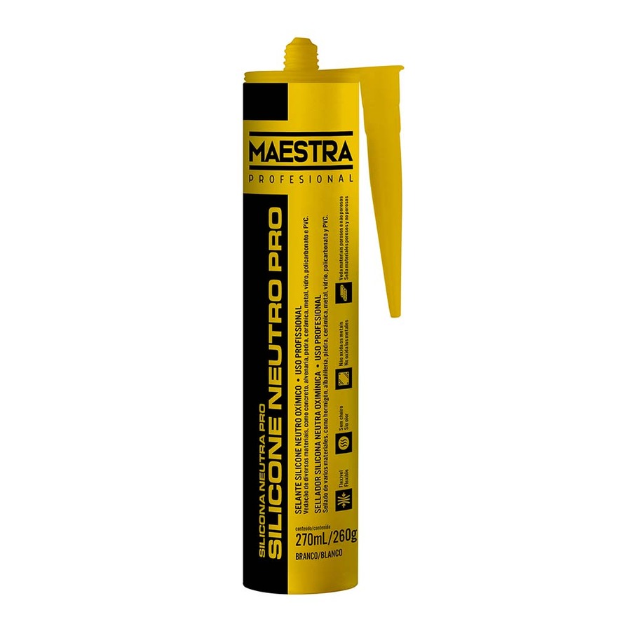 SILICONA NEUTRA BLANCA Cart. 270ml/ 260g MAESTRA
