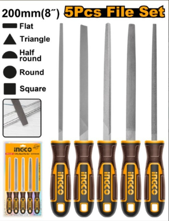 JUEGO DE 5 LIMAS INGCO HKTFS0508