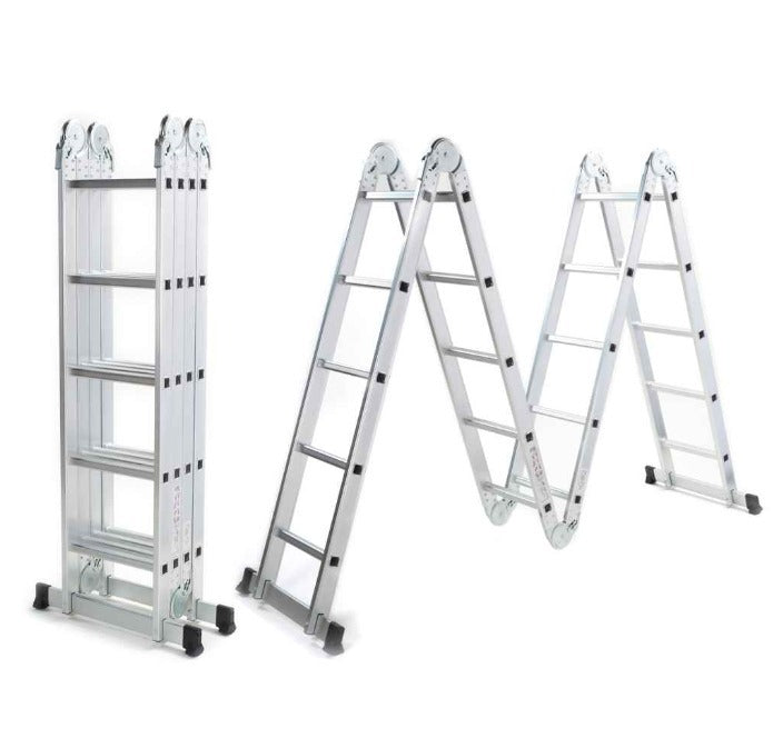 Escalera de Aluminio Convertible 20 escalones 5.70m Goldex