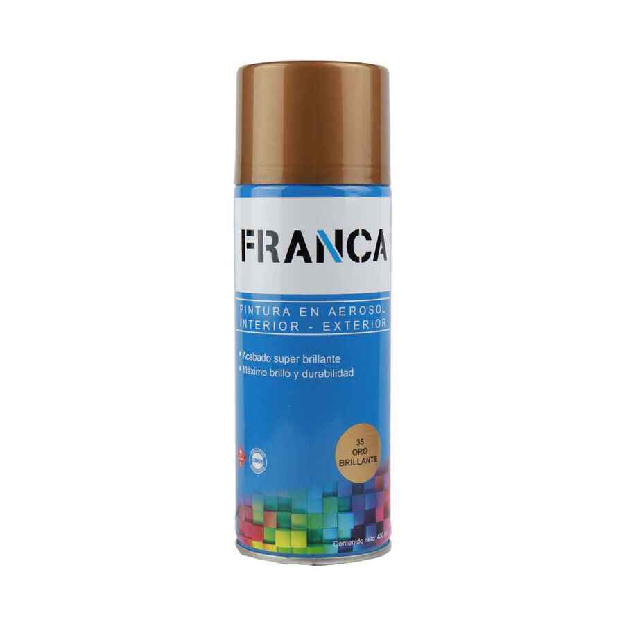 Esmalte Aerosol Oro Brillante 400ml Ref.35 Franca