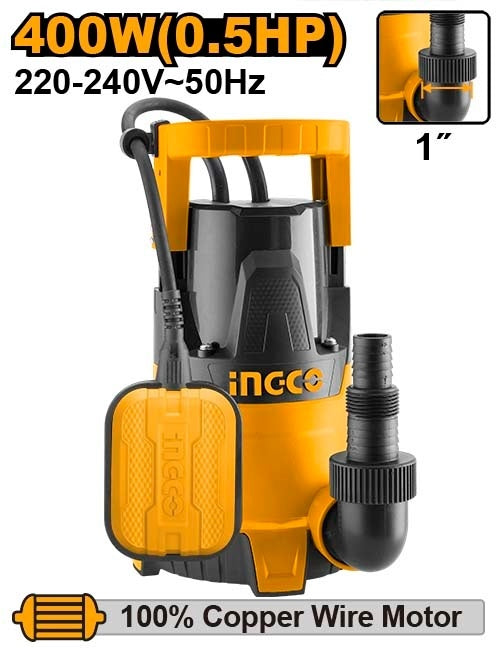 BOMBA SUMERGIBLE 400W SPC4008 INGCO