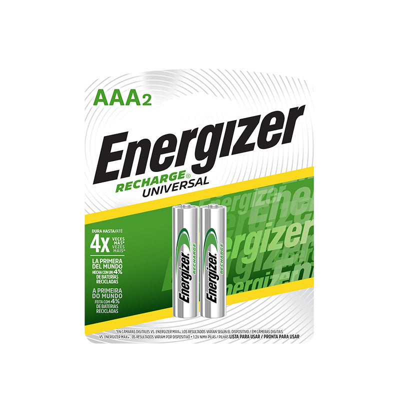 Pilas Alcalinas AAA Recargables Blíster x2 Energizer