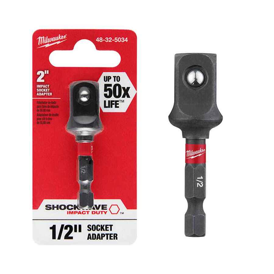 Adap Vastago1/4'' Enc1/2'' Imp Shockwav 48-325034 Milwaukee