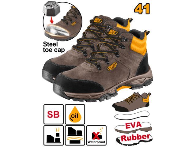 BOTAS DE SEGURIDAD SB CON PUNTERA ACERO TALLE 41 INGCO