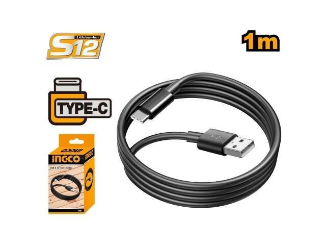 CABLE USB A A TIPO C 1M 3A INGCO
