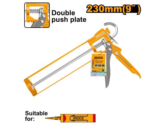 PISTOLA APLICAR SILICONA 9" MANGO ALUMINIO