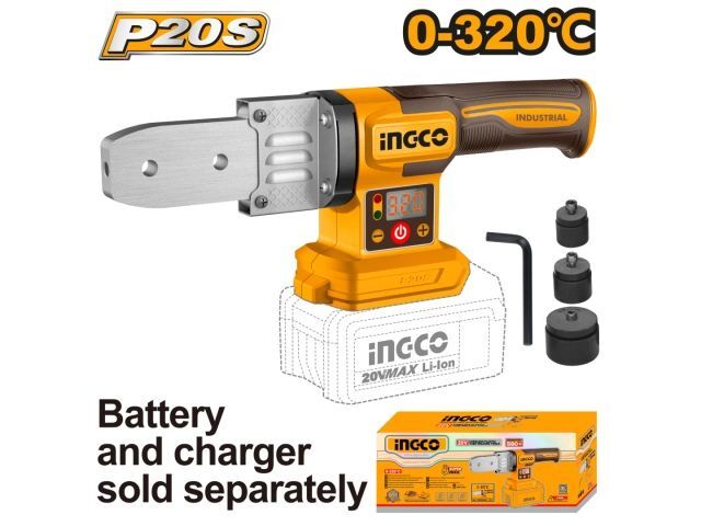 TERMOFUSORA A BATERIA P20S 20V 320°C + ACCESORIOS, SIN BAT S