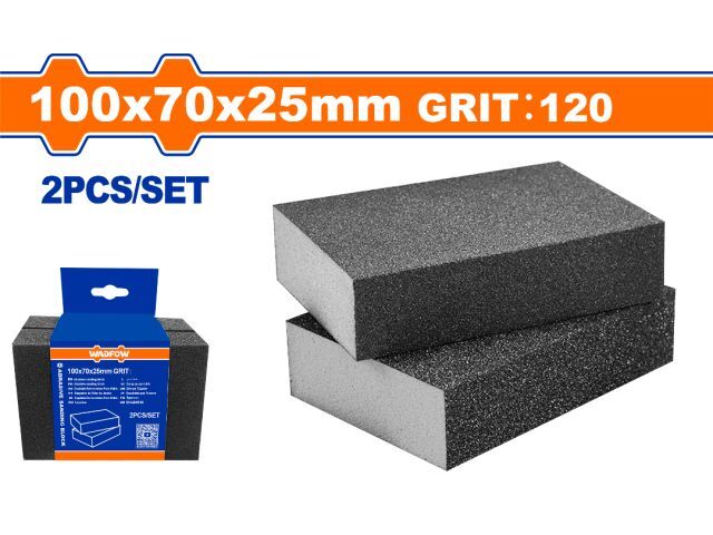 SET X 2 ESPONJAS LIJADO ABRASIVA GRANO 120 WADFOW