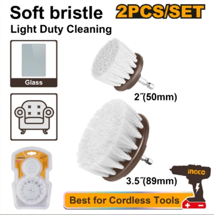 SET X 2 CEPILLOS PARA TALADRO LIGHT DUTY INGCO WCBS3235
