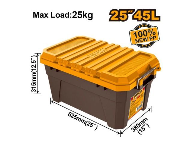CAJA HERRAMIENTAS 19" 45L CON BROCHE METAL INGCO