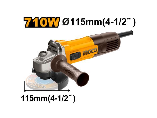 AMOLADORA ANGULAR 710W 115MM INGCO AG7118