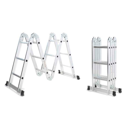 Escalera de Aluminio Convertible 12 escalones 3.80m Goldex