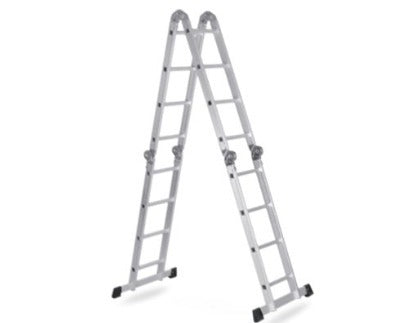 Escalera De Aluminio Convertible 16 Escalones 4.70m Goldex