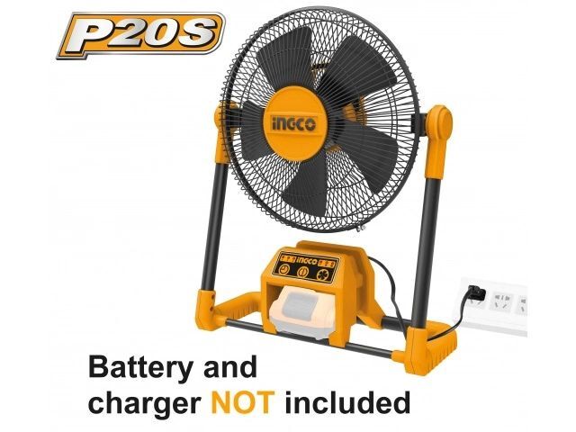 VENTILADOR A BATERIA 30CM 20V Y 220V INGCO CFALI2001