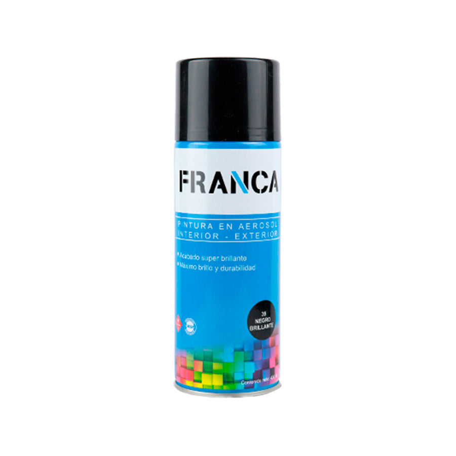 Esmalte Aerosol Negro Brillante 400ml Ref.39 Franca