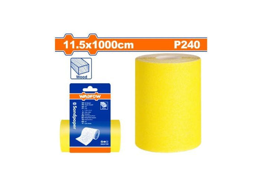 ROLLO LIJA GRANO 240 11.5 X 1MT AMARILLA WADFOW