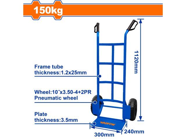 CARRO DE CARGA 150KG RUEDAS NEUMATICAS