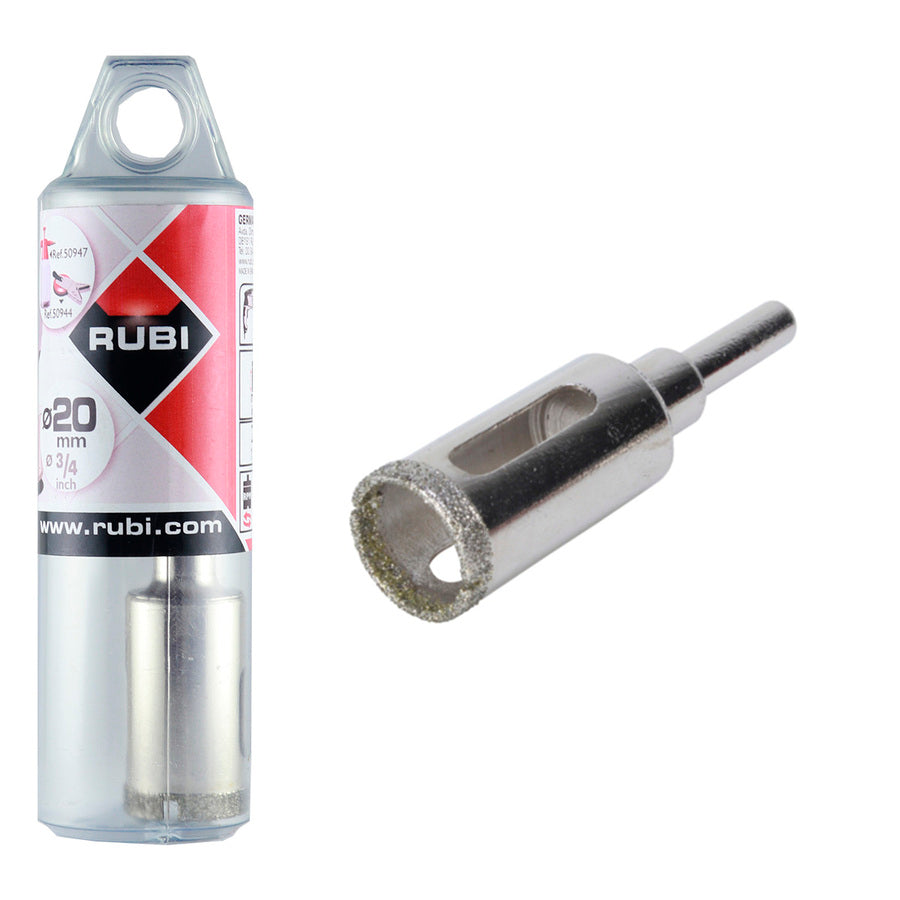 Corona Diamantada P/Porcelanato 20mm C/Húmedo Rubi 05961