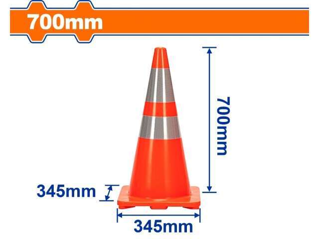 CONO TRAFICO REFLECTIVO 70CM WADFOW WYJ1A70
