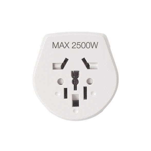 Adaptador schuko a multiformato blanco