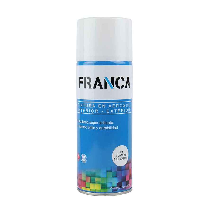 Esmalte Aerosol Blanco Brillante 400ml Ref.40 Franca