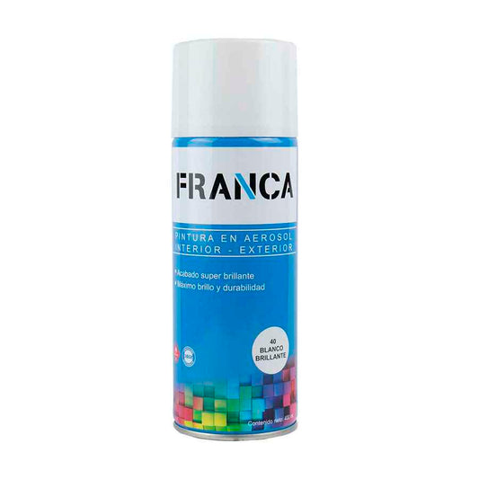 Esmalte Aerosol Blanco Brillante 400ml Ref.40 Franca