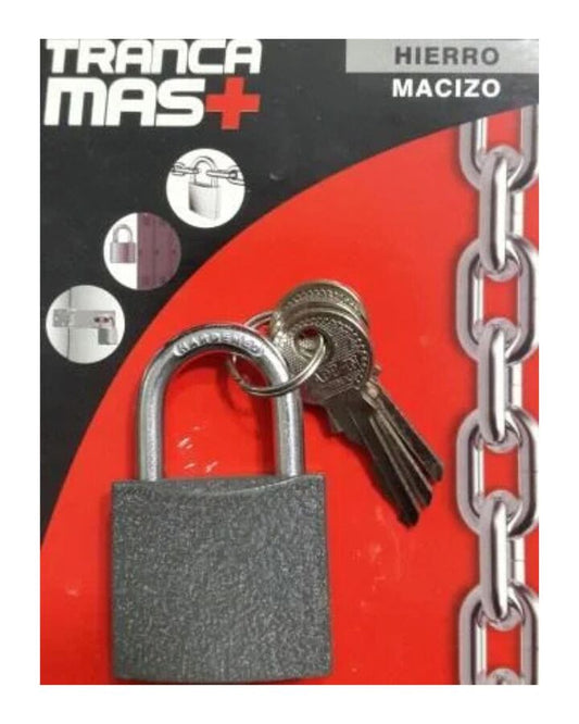 CANDADO HIERRO MACIZO 30MM