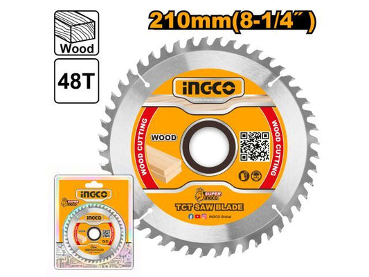 DISCO P MADERA SIERRA 210MM 8 1/4 48 DIENTES INGCO TSB121022