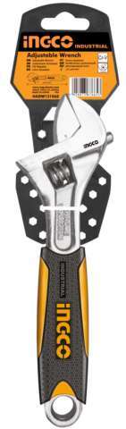 LLAVE FRANCESA AJUSTABLE MANGO GOMA 8(20CM) INGCO HADW131088