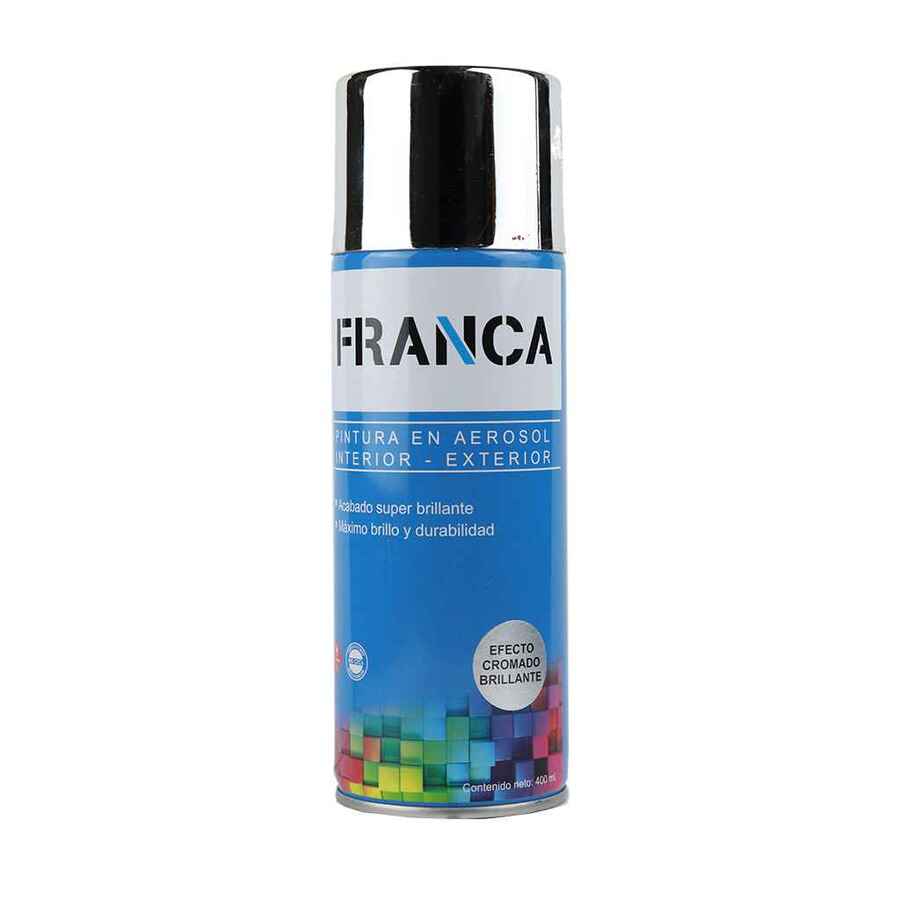 Esmalte Aerosol Efecto Cromado Brillante 400ml Franca