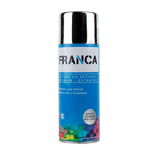 Esmalte Aerosol Efecto Cromado Brillante 400ml Franca