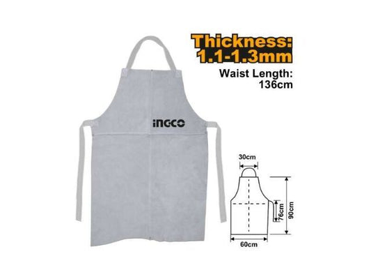DELANTAL DE CUERO 90X60CM PARA SOLDADOR INGCO