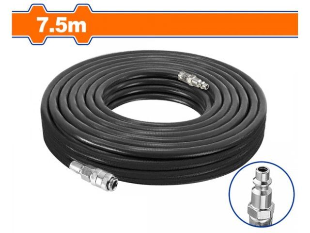 MANGUERA GOMA PARA COMPRESOR 7.5M 1/4" NPT WADFOW UWQG2E07